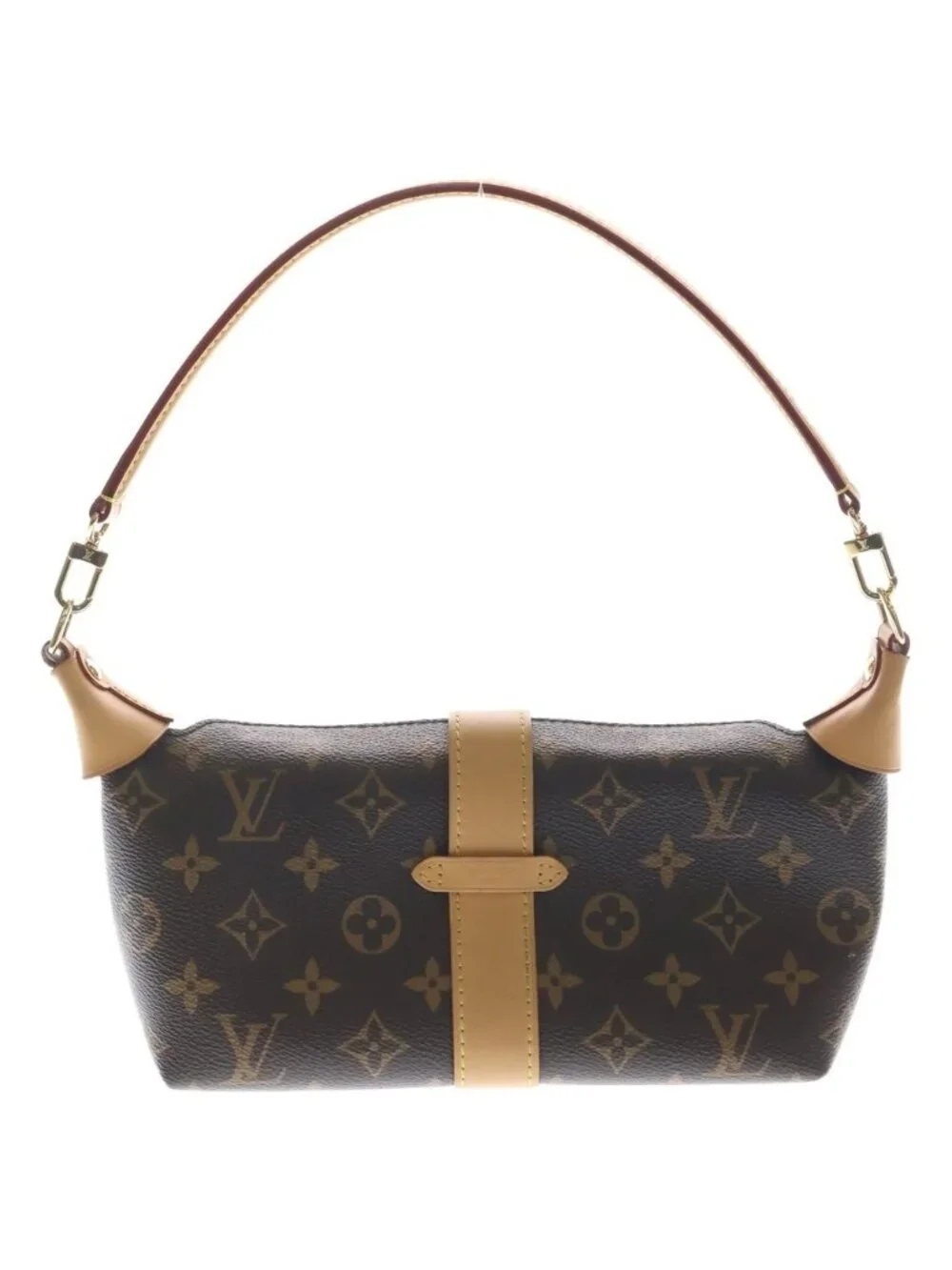Louis Vuitton Monogram Pochette Mia Leather Shoulder Bag Brown